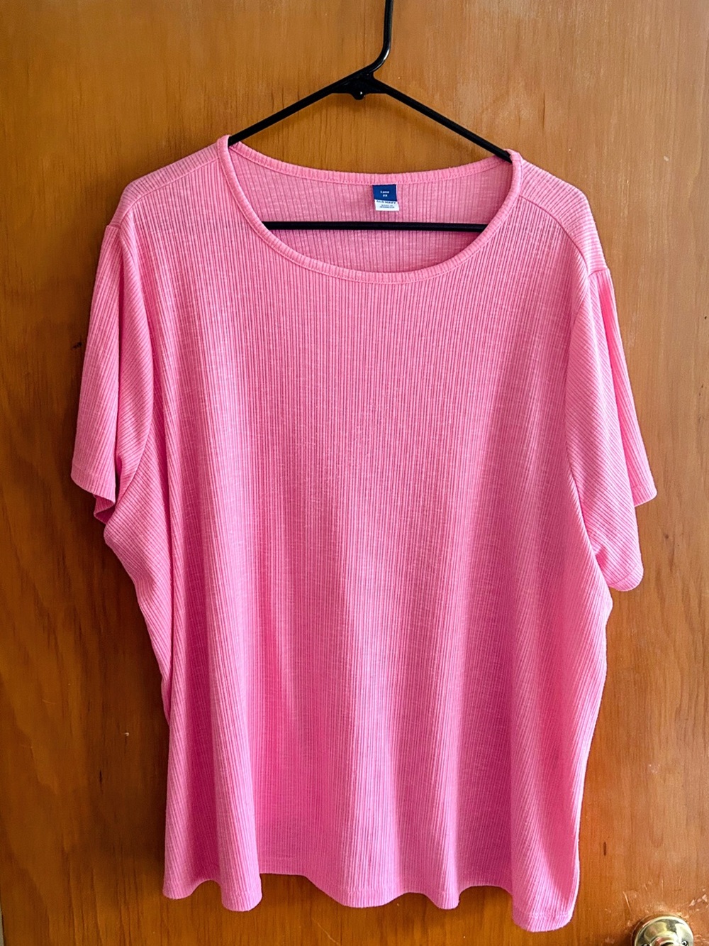 Old Navy Pink Ribbed Short-Sleeve Tee